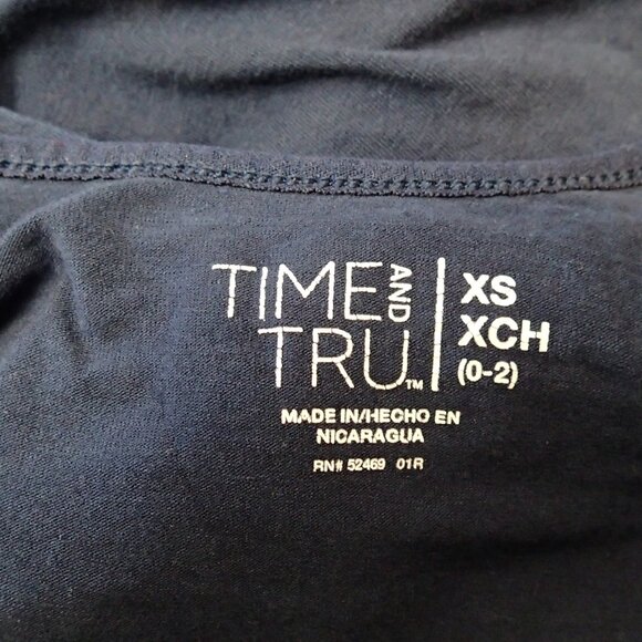 Time and Tru Navy Blue XS Tank Top - Picture 2 of 6
